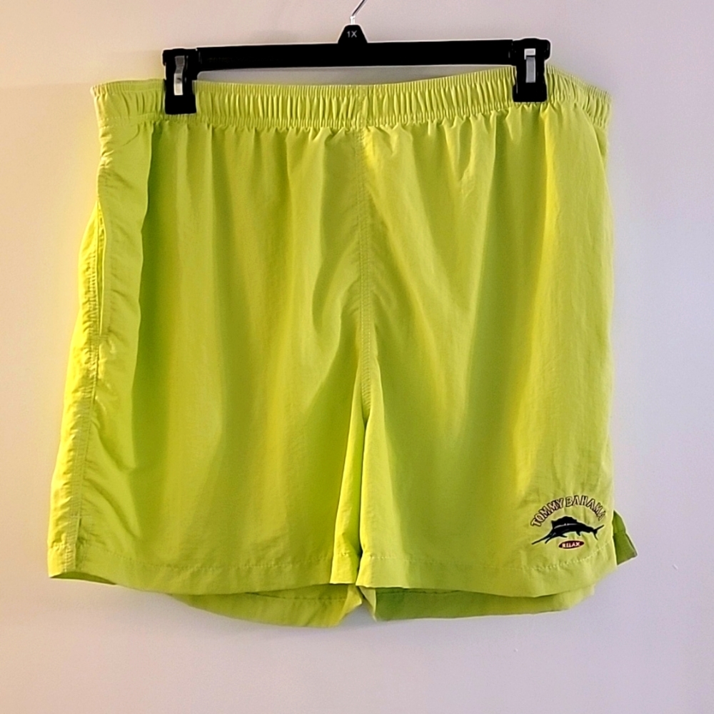 Tommy Bahama Swim Trunks Men's XL Green Mesh Lined Adjustable Waist Surf…